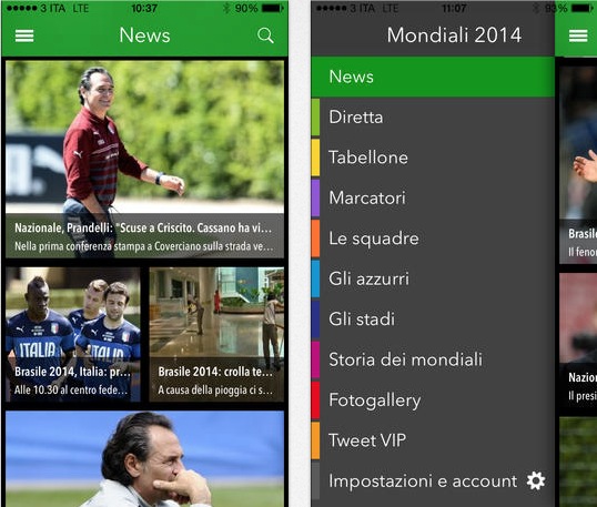 3 Italia lancia l’applicazione “Diretta Brasile 2014”