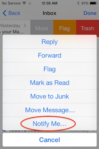 Mail in iOS 8: notifiche per i threads importanti e altre novità