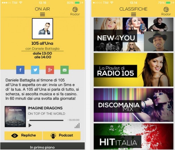 Radio 105 ha la sua nuova app ufficiale per iPhone!