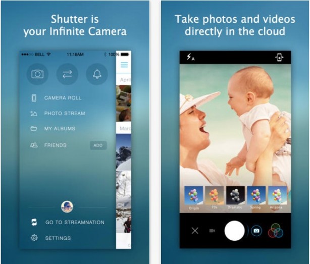 Shutter, l’app fotografica con storage illimitato!
