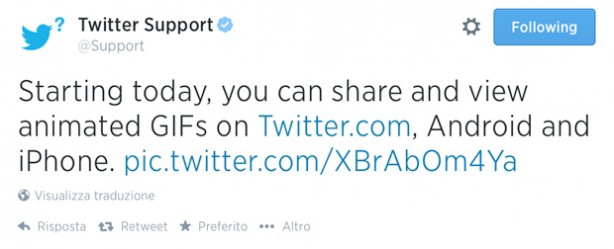 Novità da Twitter: aggiunto il supporto alle gif animate su tutta la piattaforma!