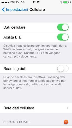 iOS 8 Beta 2: arrivano il profilo operatore e le impostazioni LTE per Wind
