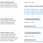 Nuova beta per Find my iPhone, Trova gli amici e Apple TV