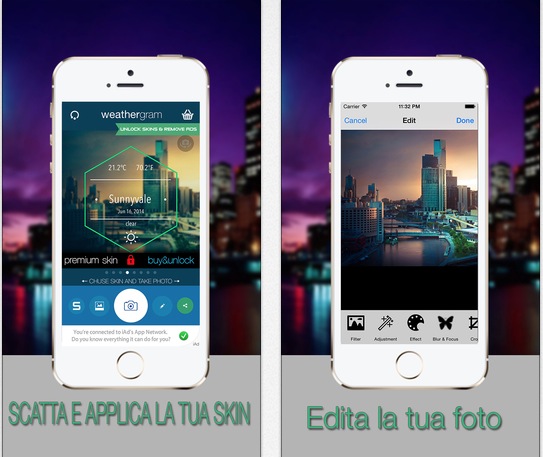 MeteoGram: foto, editor e filtri Meteo Live in un’unica App