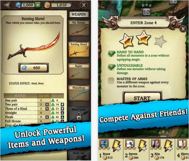 Swords & Poker Adventures iPhone pic1