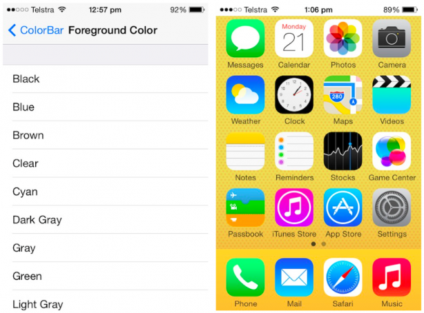 ColorBar, il tweak che consente di modificare il colore della barra di stato su iPhone – Cydia