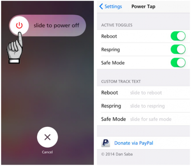 Power Tap: spegni, riavvia o entra in Safe Mode premendo il tasto Power – Cydia