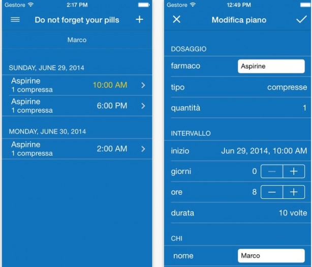 Nuovo update per “Do not forget your pills”, l’app che ti ricorda quando prendere le medicine