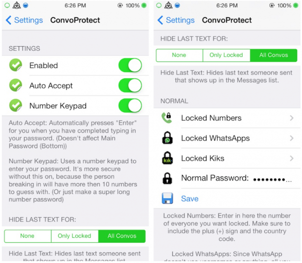 Proteggi le tue conversazioni su iPhone con ConvoProtect – Cydia