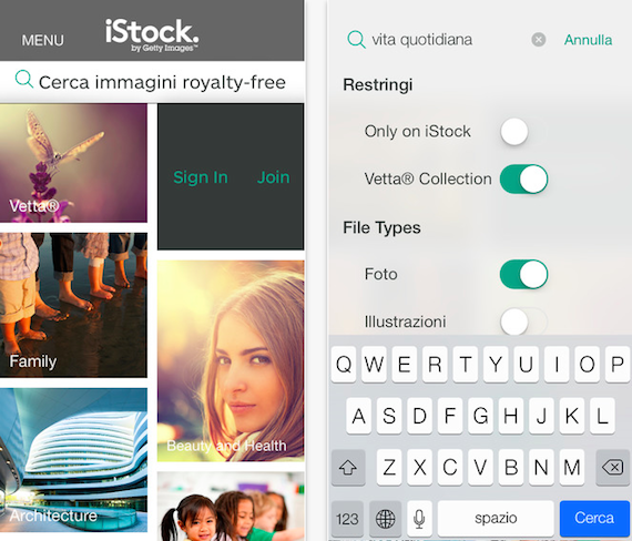 iStock, il servizio di foto “royalty free” arriva su App Store con la sua applicazione ufficiale