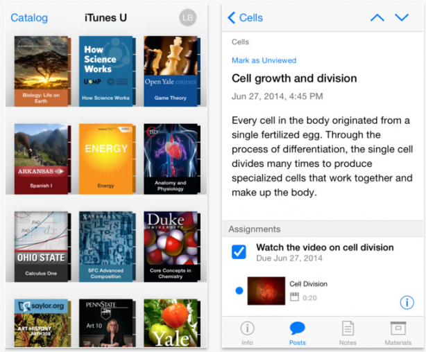 iTunes U 2.0 introduce la possibilità di partecipare alle discussioni sui corsi