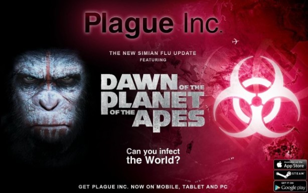 “Plague Inc.”, in arrivo l’influenza Simian de “L’alba del pianeta delle scimmie”