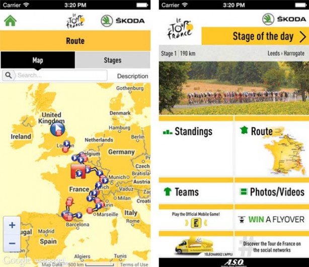 TOUR DE FRANCE 2014: l’app ufficiale per seguire tutte le tappe del tour francese di ciclismo