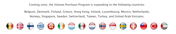 Volume Purchase Program: Apple lo estende ad altre 16 nazioni