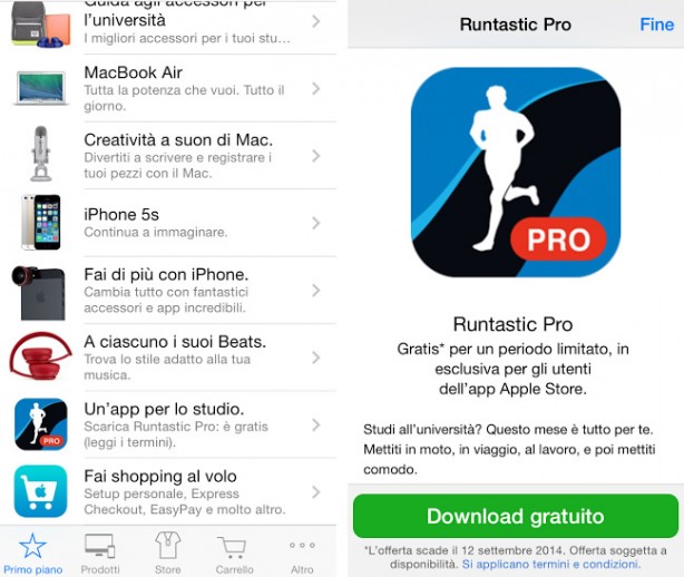 Dopo “Rise Alarm Clock”, Apple regala anche “Runtastic Pro”