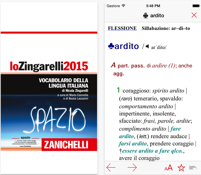 Io Zingarelli 2015: il vocabolario della lingua italiana per intero nel vostro iPhone