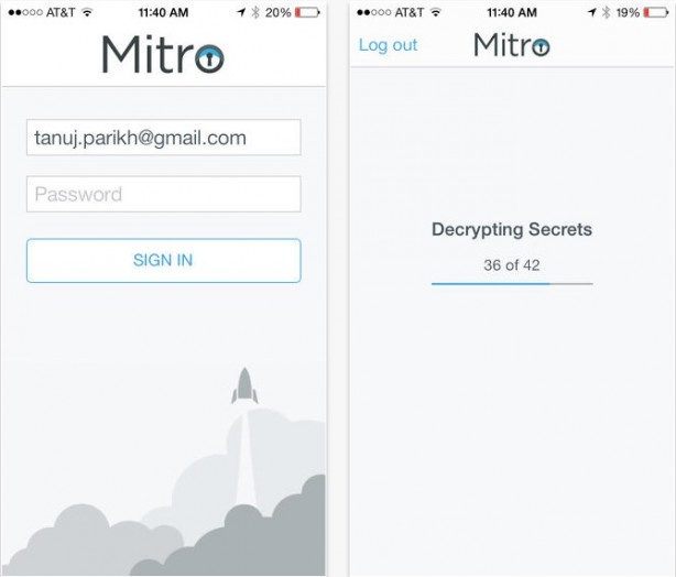 Mitro Password Manager iPhone pic0