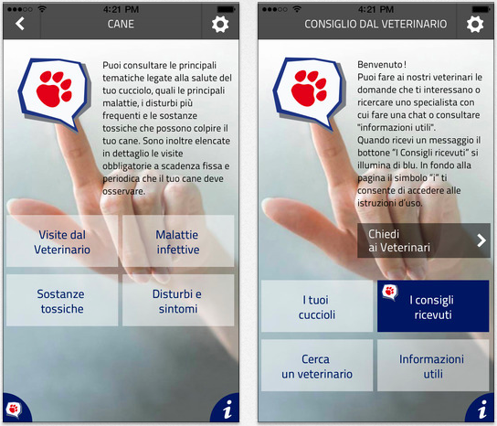 Consiglio dal Veterinario, il veterinario a disposizione di chat e di iPhone