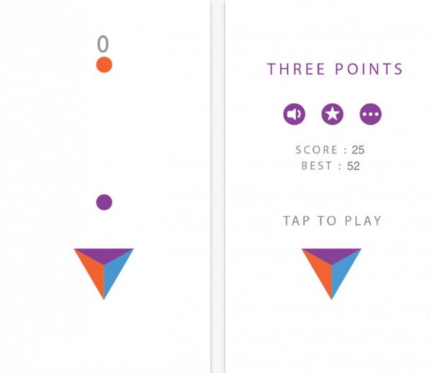 Three Points: tre colori e un triangolo danno vita ad un gioco arcade molto carino