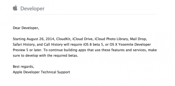 Apple invita gli sviluppatori a usare l’ultima versione di iOS 8