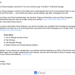 iCloud Drive & iOS 8: appaiono riferimenti nelle mail di avviso dello storage iCloud