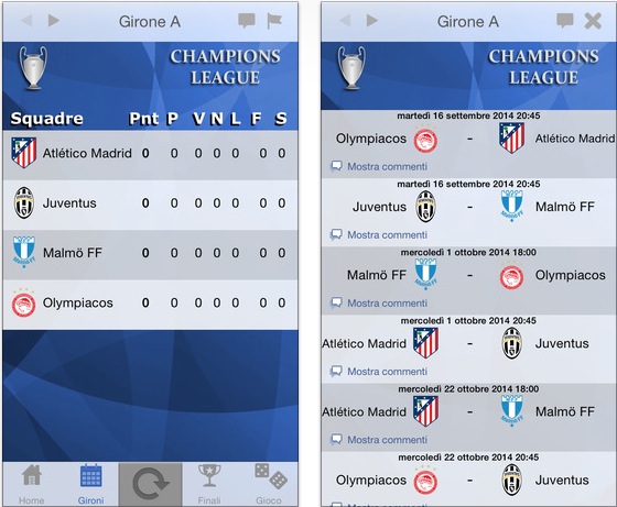 Champions Live 2014-2015, per seguire la più importante competizione per club