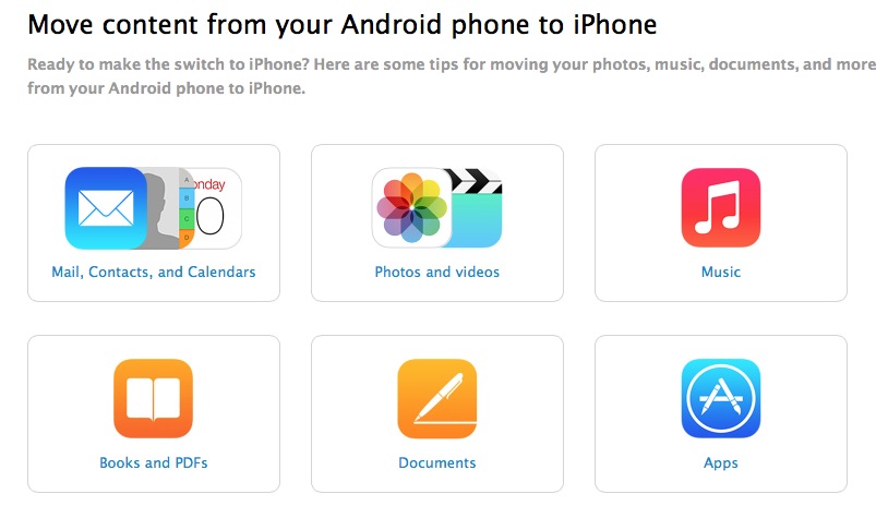 Come Passare I Dati Da Android A Apple