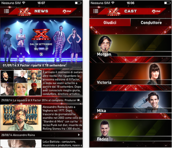 X Factor 2014, l’applicazione ufficiale su App Store