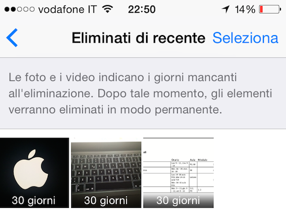eliminate di recente iphone iOS 8