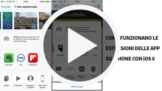 Come funzionano le Estensioni delle app su iOS 8 – VIDEO