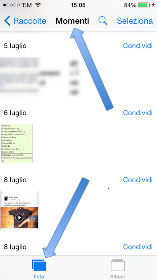 foto iOS 8 nascondi