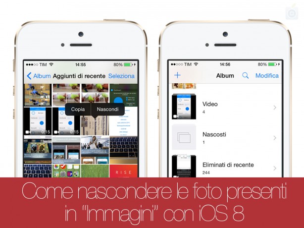 iOS 8 nascondere foto iPhone