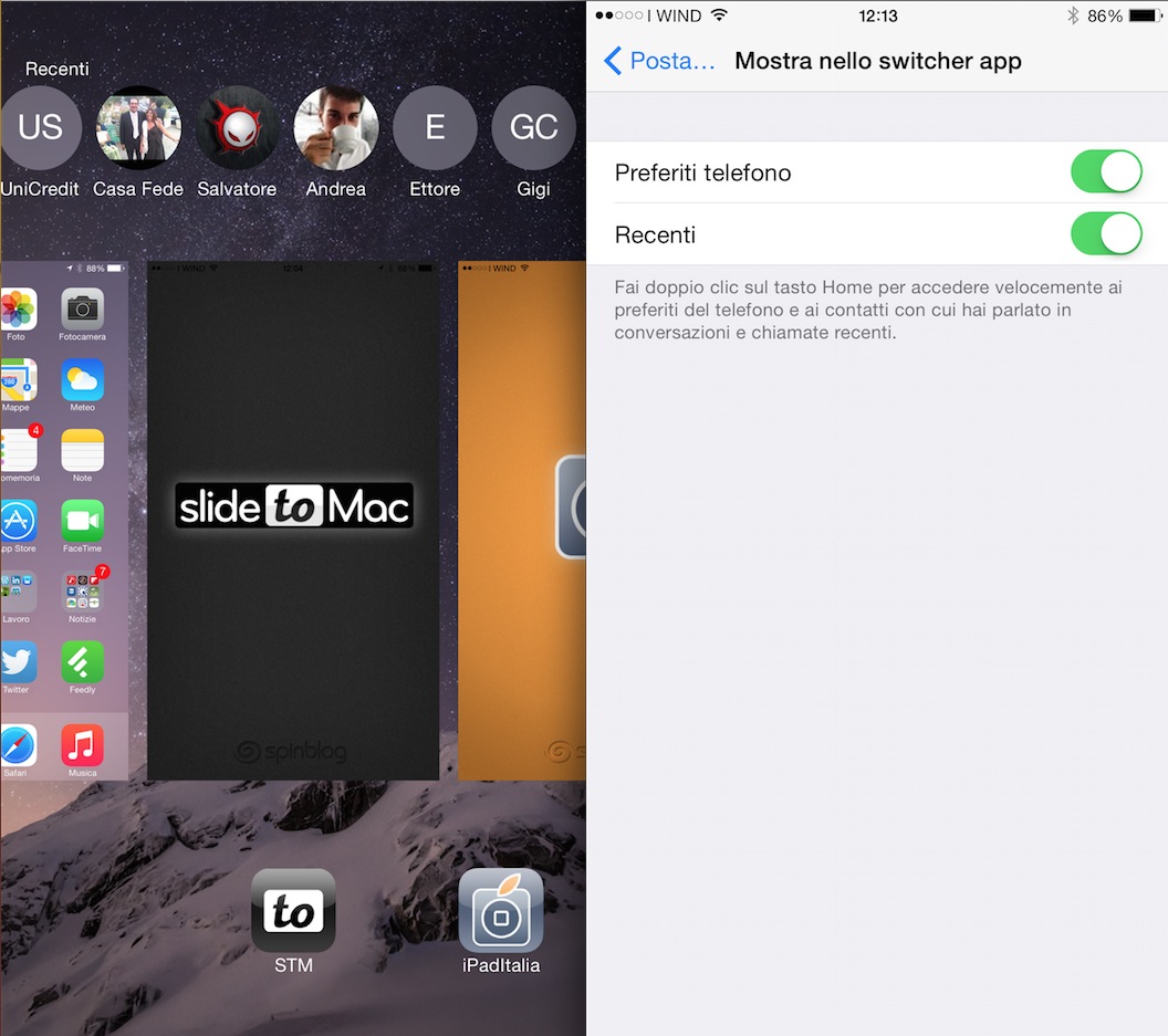 Come modificare o disabilitare i contatti nel menu multi tasking - Noob ...