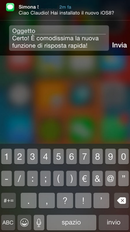 Notifiche interattive in iOS 8: ecco come funzionano