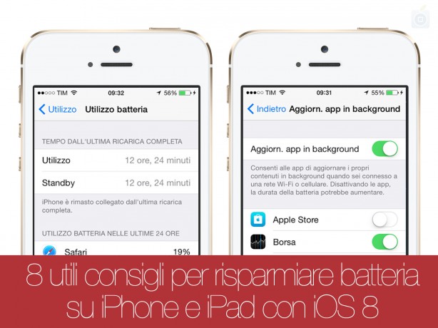 risparmiare batteria iPhone iPad iOS8 pic0