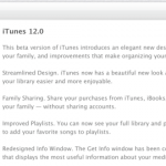 Apple rilascia una nuova beta di iTunes 12