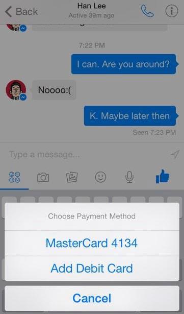Facebook Messenger potrebbe consentire in futuro di inviare soldi ai propri amici