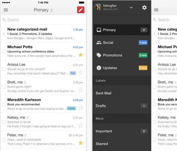 Gmail 4.0 per iOS: arrivano le notifiche interattive