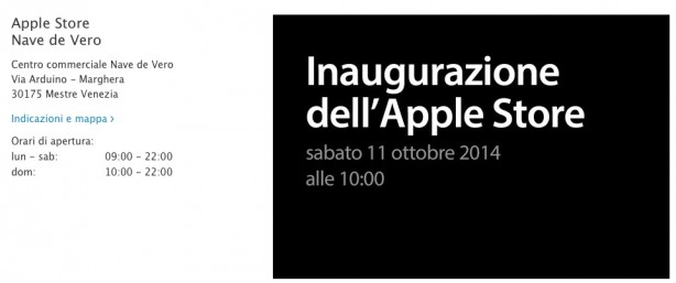 Apple Store Nave de Vero a Marghera: ufficiale l’apertura sabato 11 ottobre