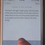 Il testo di una canzone composto interamente da QuickType