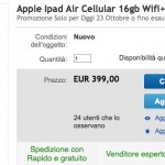 Offerta online: iPad Air 16GB LTE a 399€!