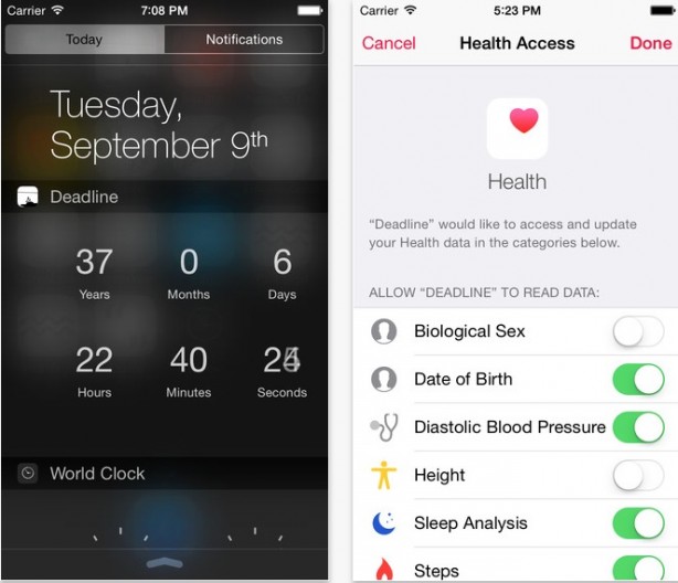 Deadline, l’app che sfrutta HealthKit per calcolare quando morirai!