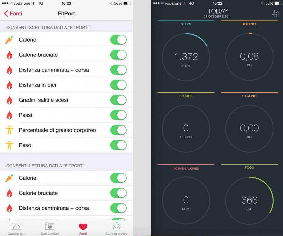 app salute iphone 8 bicicletta