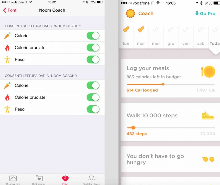 app salute iphone 8 bicicletta