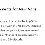 Apple inizia a richiedere le app aggiornate per iOS 8 e per i 64-bit