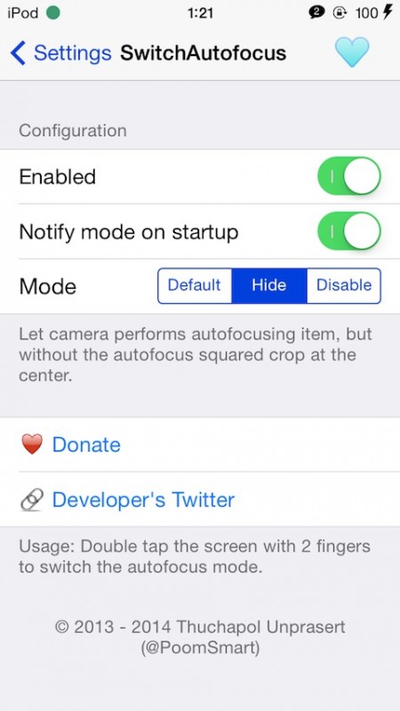 Come disattivare l’autofocus nella fotocamera dell’iPhone – Cydia