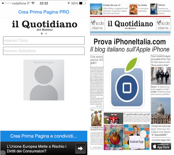 Crea Prima Pagina PRO, i tuoi titoli su testate giornalistiche immaginarie