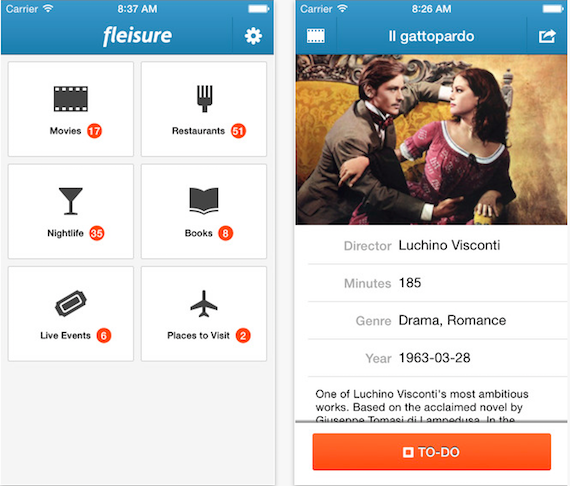Fleisure, il tuo tempo libero organizzato e raccolto su iPhone