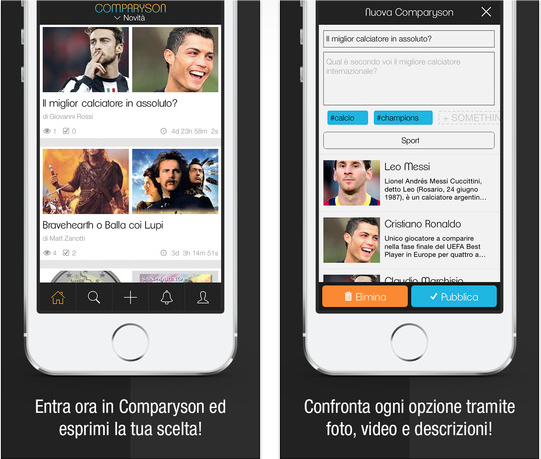 Comparyson, l’app per creare sondaggi e confronti