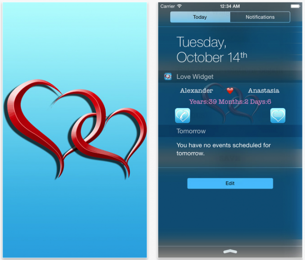 LoveWidget: un widget che ci ricorda le date sentimentali importanti